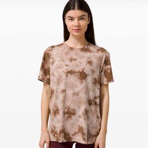 lululemon athletica Brown Tie-Dye Short Sleeve Tee